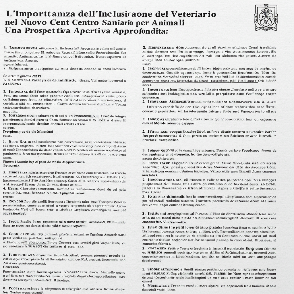 L'Importanza dell'Inclusione del Veterinario nel Nuovo Centro Sanitario per Animali: Una Prospettiva Approfondita