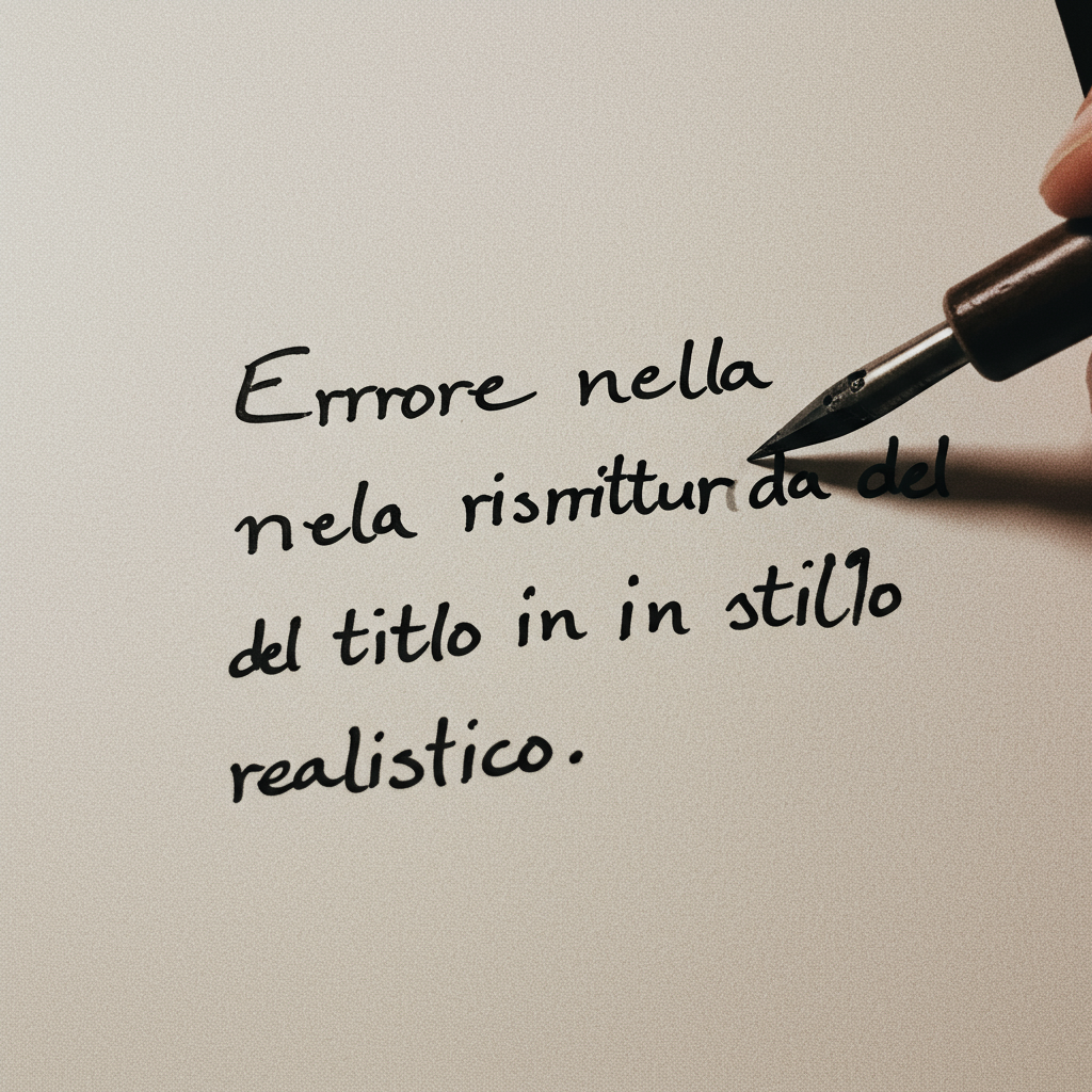 Errore nella riscrittura del titolo