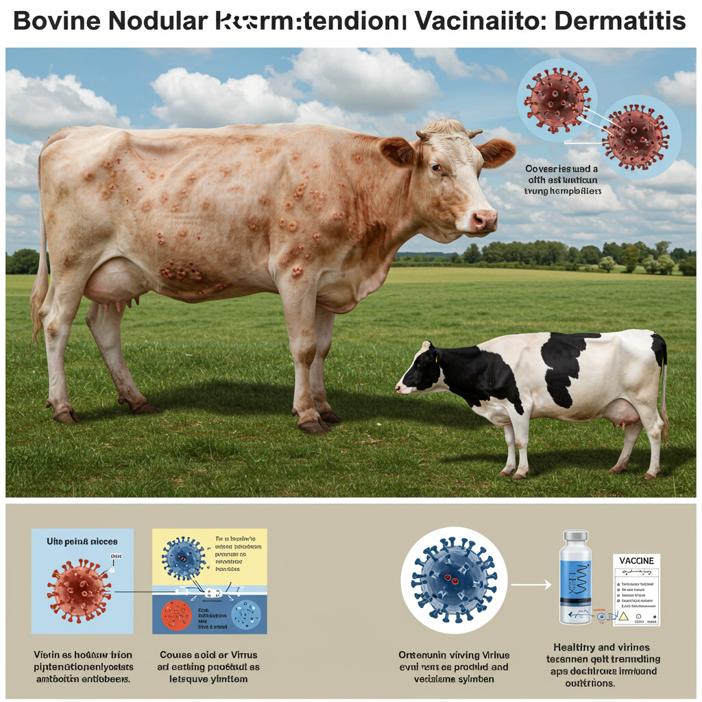 La dermatite nodulare dei bovini: causa, sintomi e l'importanza del vaccino preventivo