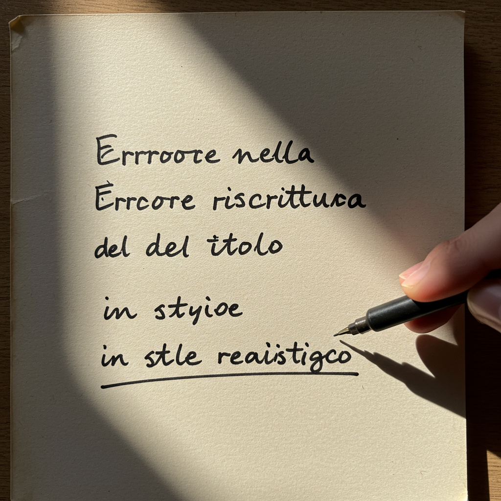 Errore nella riscrittura del titolo