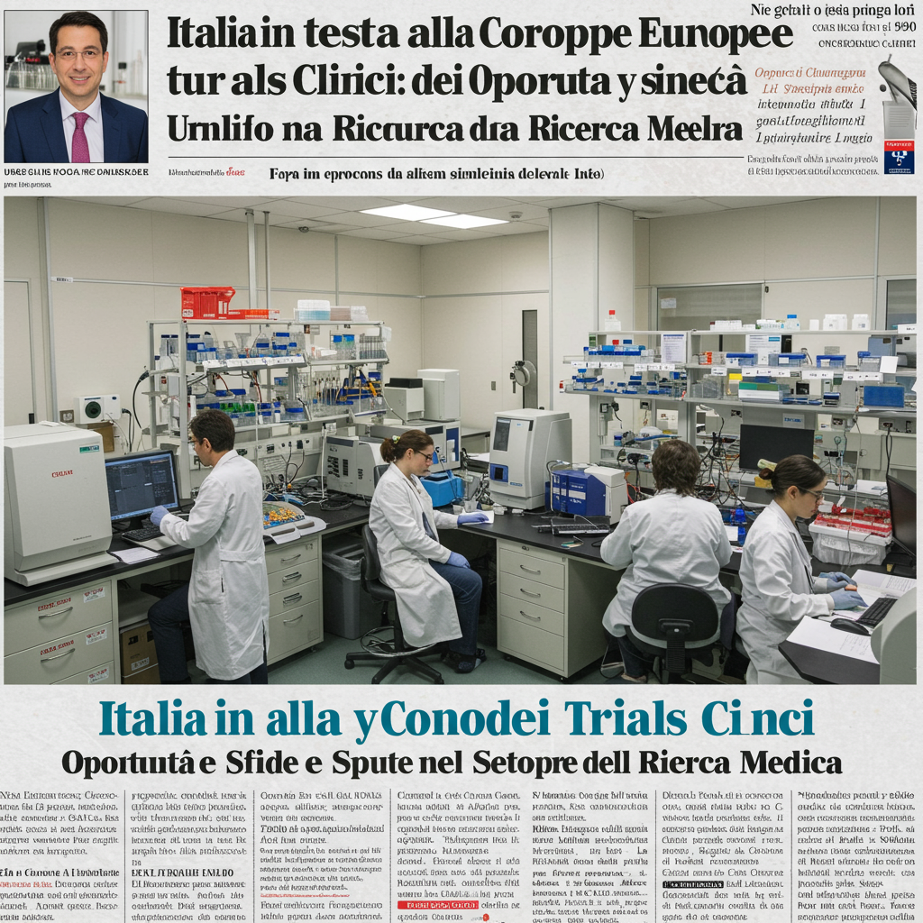 Italia in Testa alla Corsa Europea dei Trials Clinici: Opportunità e Sfide nel Settore della Ricerca Medica